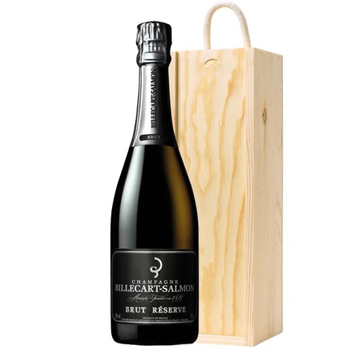 Billecart Salmon Le Reserve Champagne 75cl In Wooden Sliding Lid Gift Box